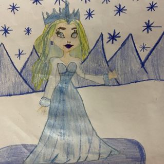 Иллюстрация к сказке Ханса Кристиана Андерсена "Снежная королева"