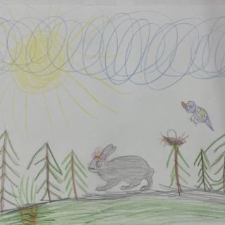 Зайчик в лесу