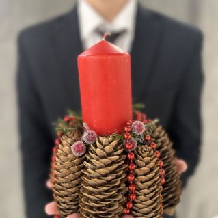 «Декор новогодней свечи»