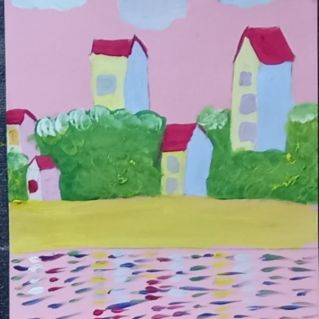 Город у моря.