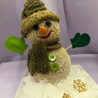 Макаронный снеговик