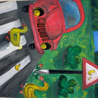 Новый дорожный знак "Осторожно, дети!"