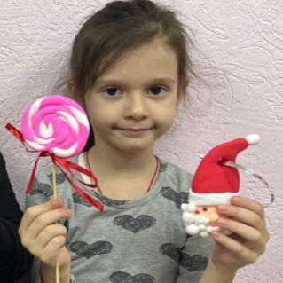 Топпер "Новогодний леденец", новогодняя подвеска "Дед Мороз"