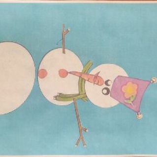 Веселый снеговик