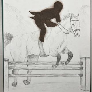 Лошадь с тенью всадника