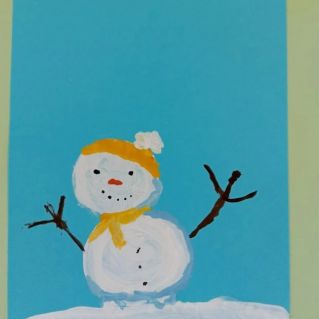 Наш веселый снеговик