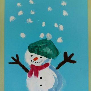 Наш веселый снеговик