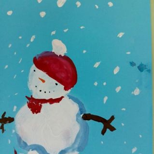 Наш веселый снеговик