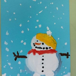 Наш веселый снеговик