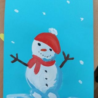 Наш веселый снеговик