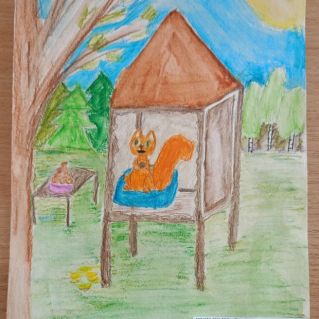 Белочка с орешками