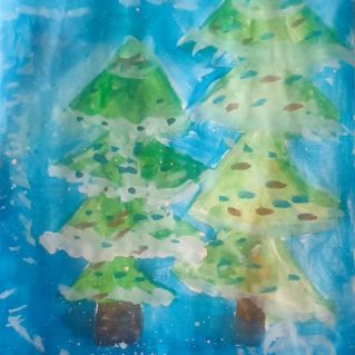 Ёлочки в снегу