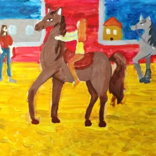 На ипподроме