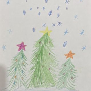 "Ёлки в зимнем лесу"