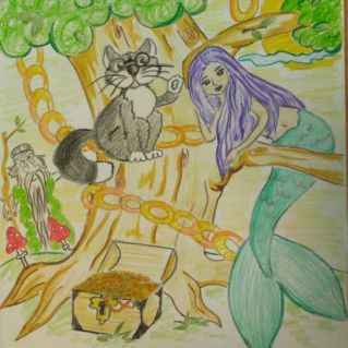 Русалка на ветвях сидит