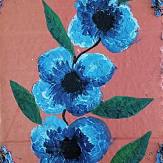 Аппликация "Незабудки"