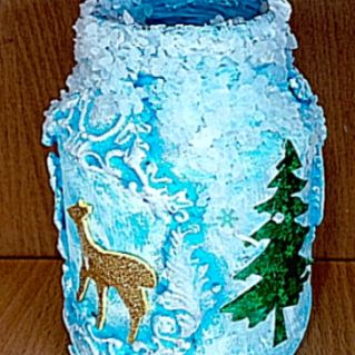 Декоративная баночка "Зимняя сказка"