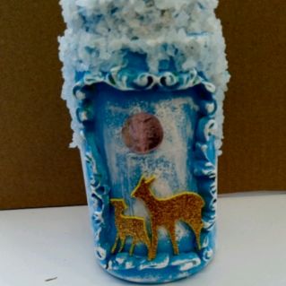 Декоративная баночка "Зимние узоры"