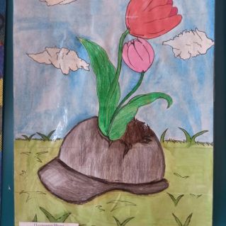 "Героям, Слава" 9 изобразительное творчество - рисунок)