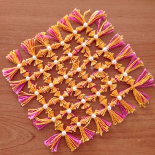 Салфетка.Плетение на раме.