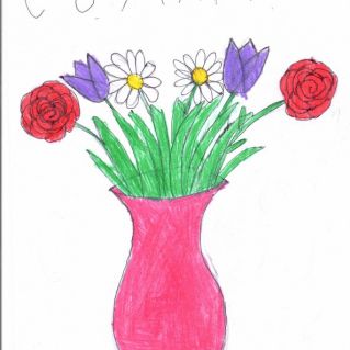 "Ваза с цветами."