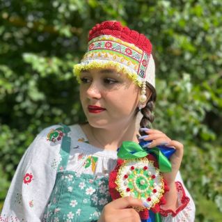 русское народное девичье украшение "Накосник" и "Повязка"