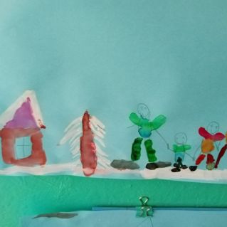 зимний пейзаж "Зимняя прогулка"