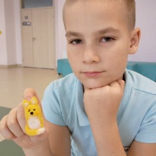 Лисёнок из шерсти