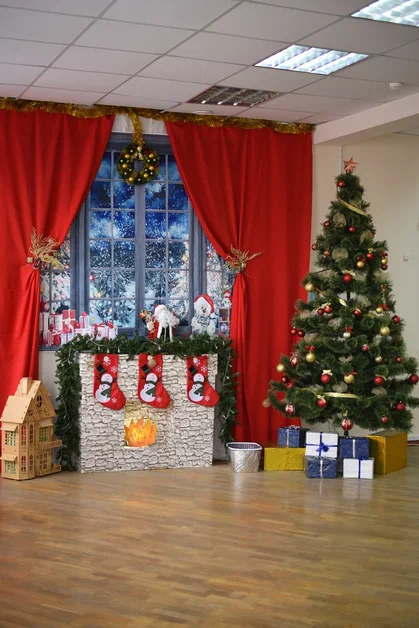Оформление музыкального зала к Новому году